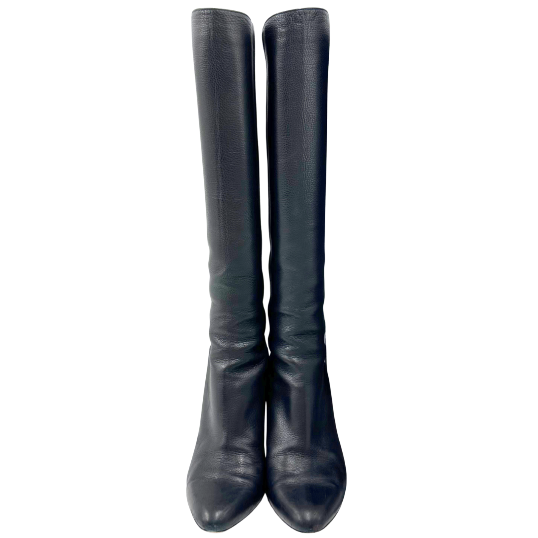 Jimmy Choo 8 38 Black Leather Boots