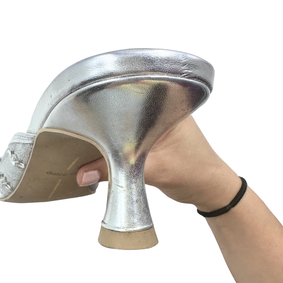 Dolce Vita 9 Silver Mules
