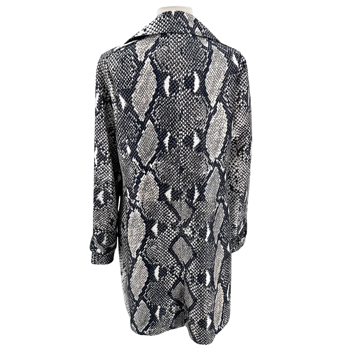 Diane Von Furstenberg Size 12 Snakeskin Coat