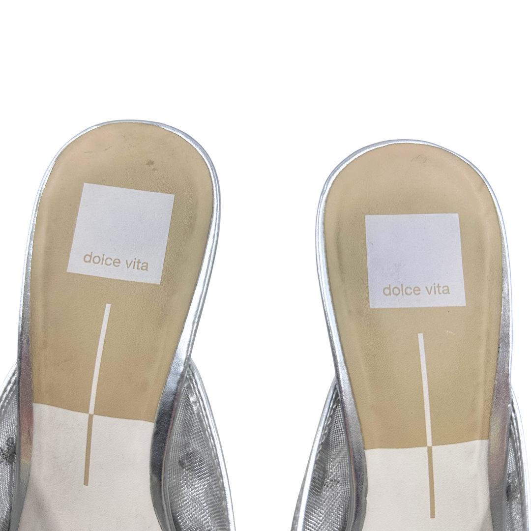 Dolce Vita 9 Silver Mules