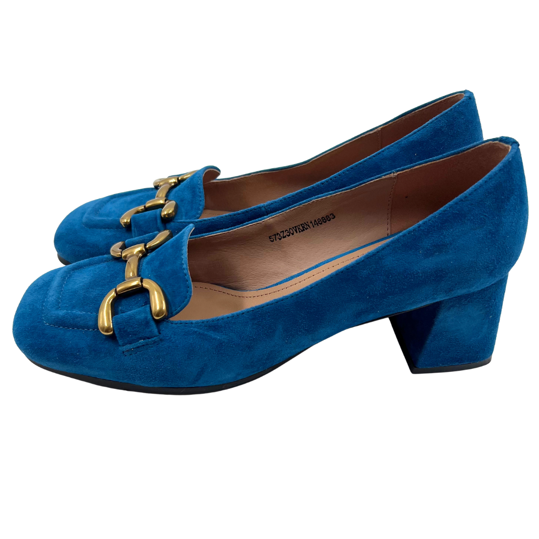 Bibi Lou 40 Turqouise Suede Pumps