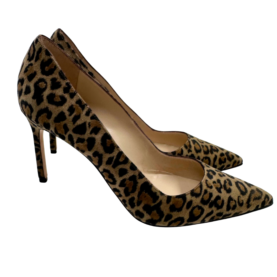 Manolo Blahnik 9.5 39.5 Tan/Cheetah Heels