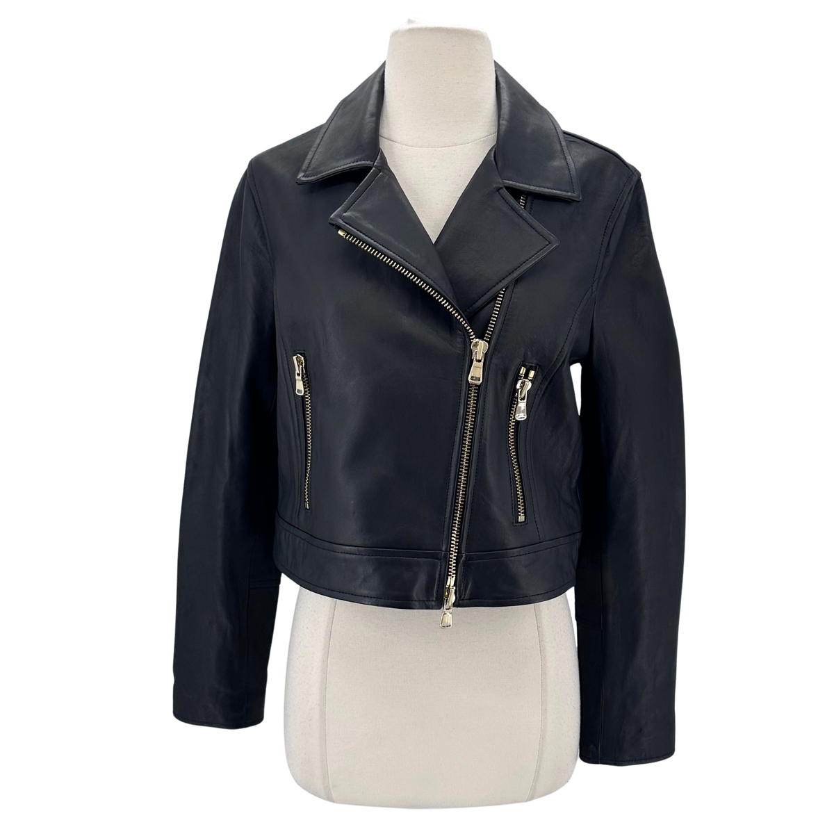 L'Agence Black Leather Jacket
