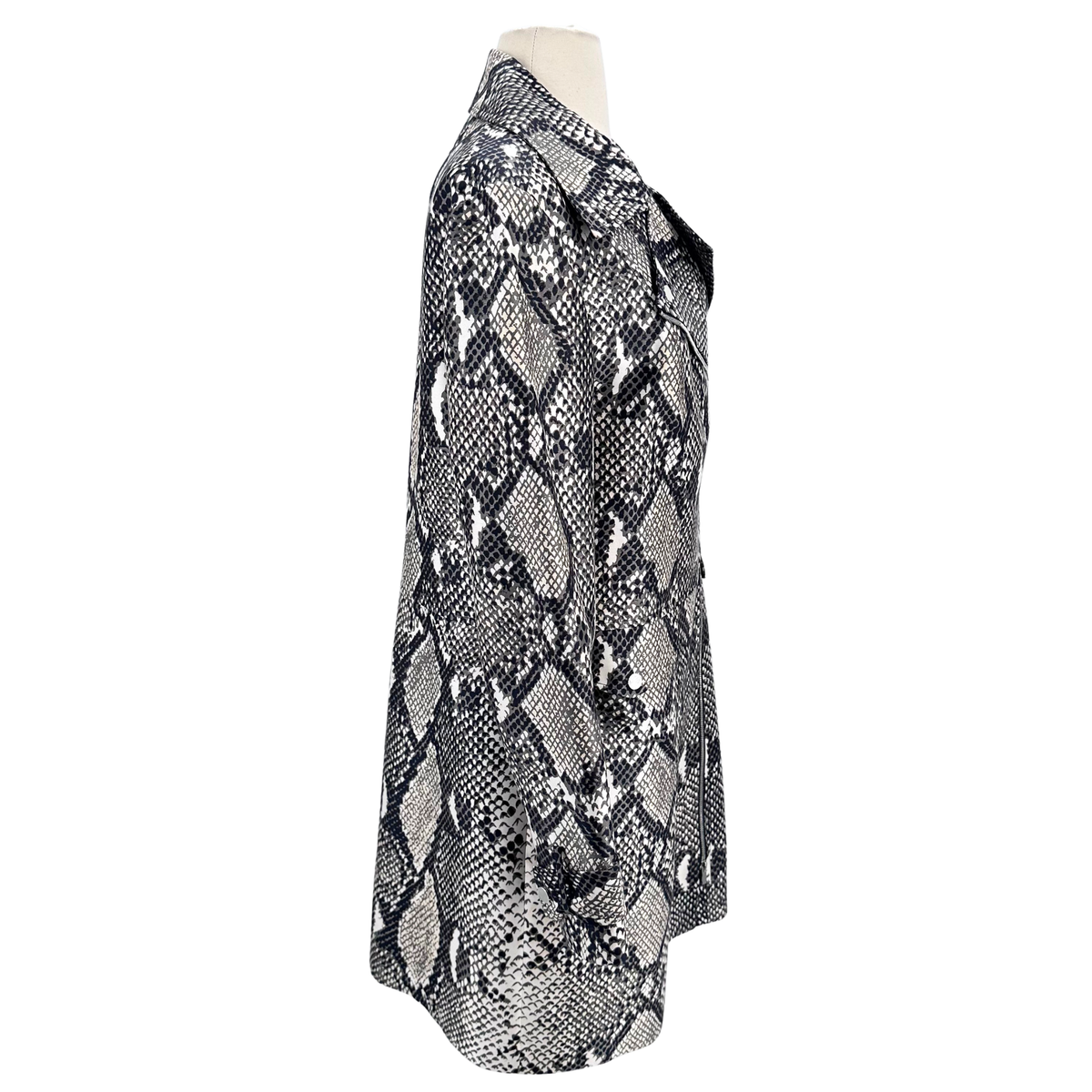 Diane Von Furstenberg Size 12 Snakeskin Coat