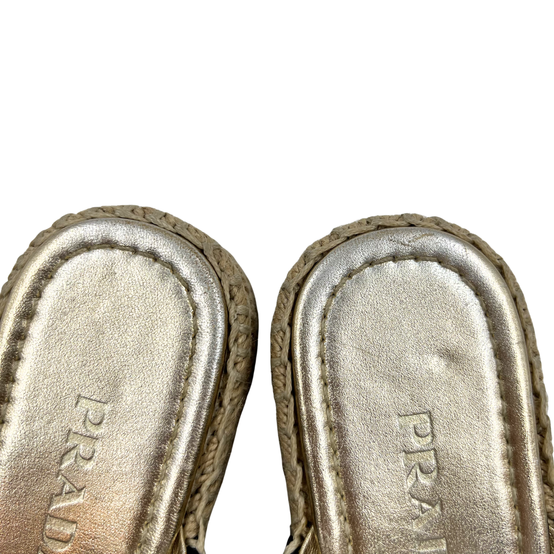 Prada 37.5 Black Espadrille