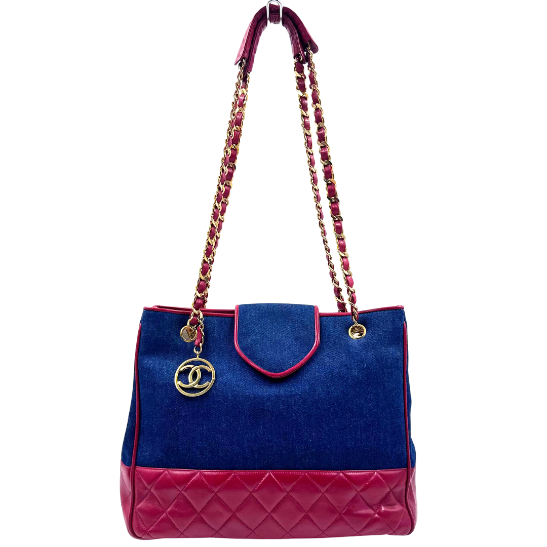 Chanel Denim Chain Tote