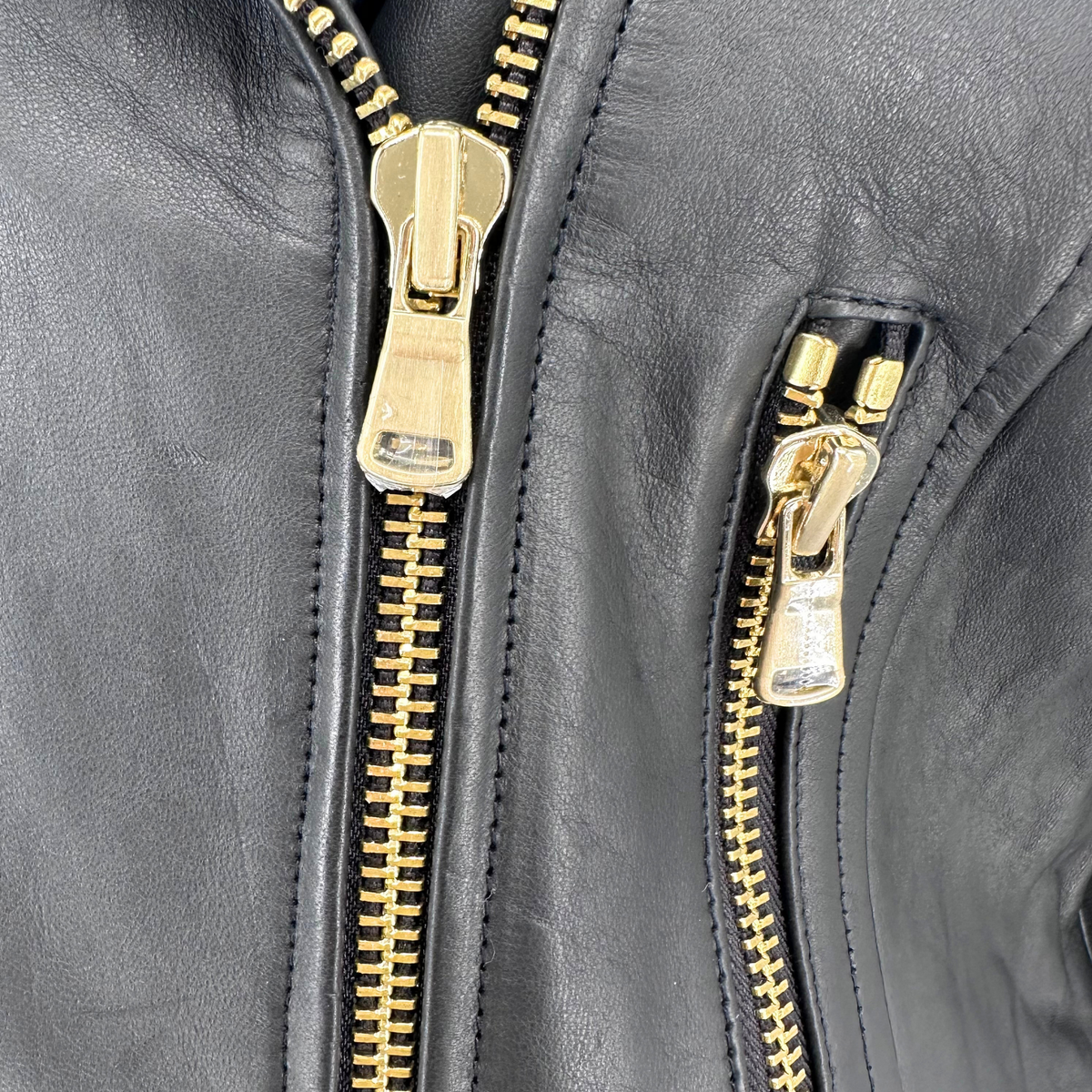 L'Agence Black Leather Jacket