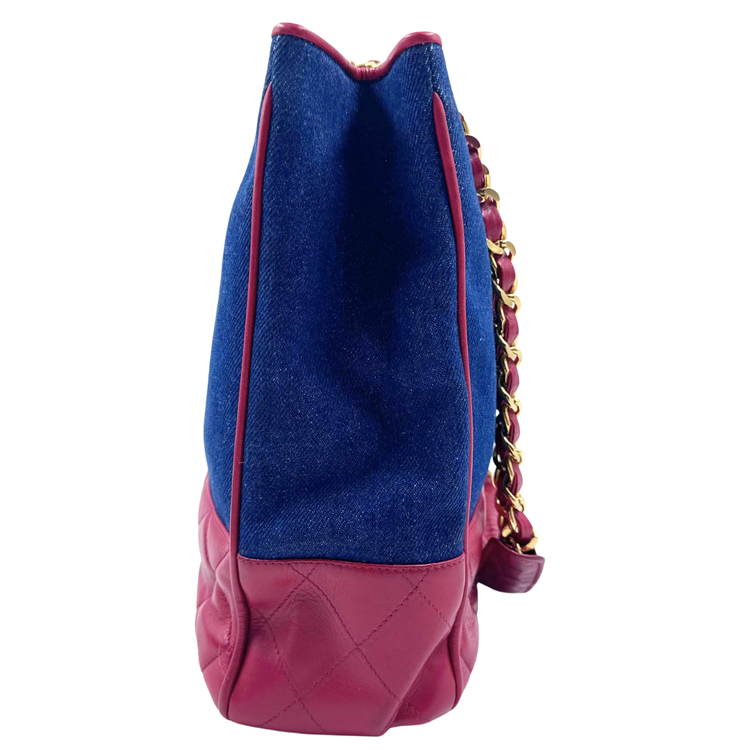 Chanel Denim Chain Tote