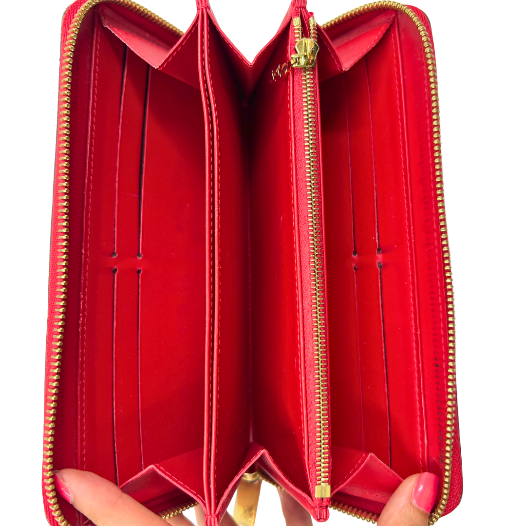Louis Vuitton Monogram Vernis Vernis Patent Leather Zippy Wallet