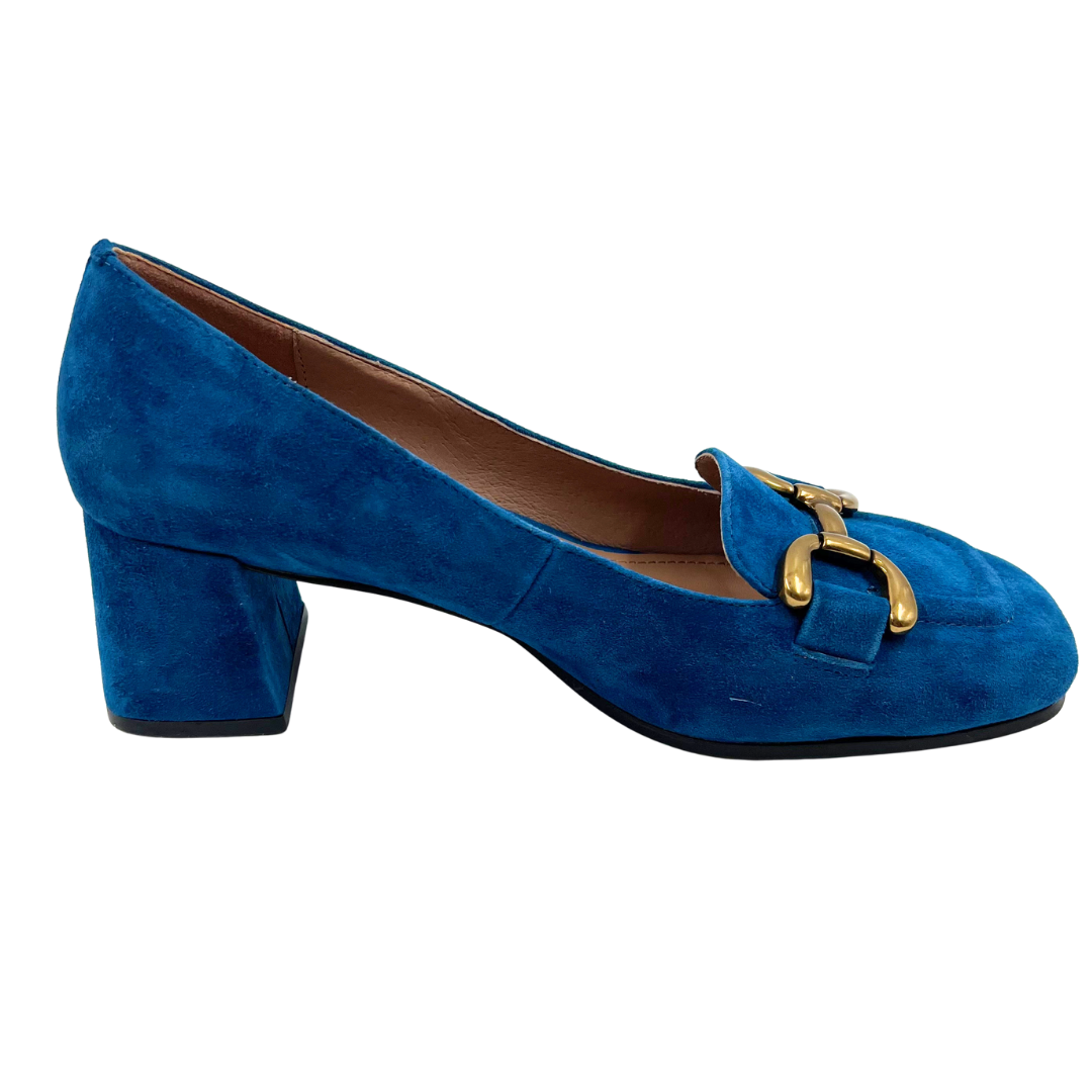Bibi Lou 40 Turqouise Suede Pumps