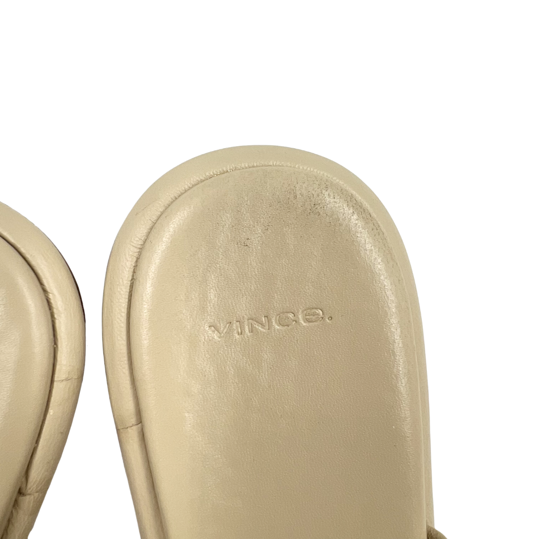 Vince 8 beige/gold Leather Sandals