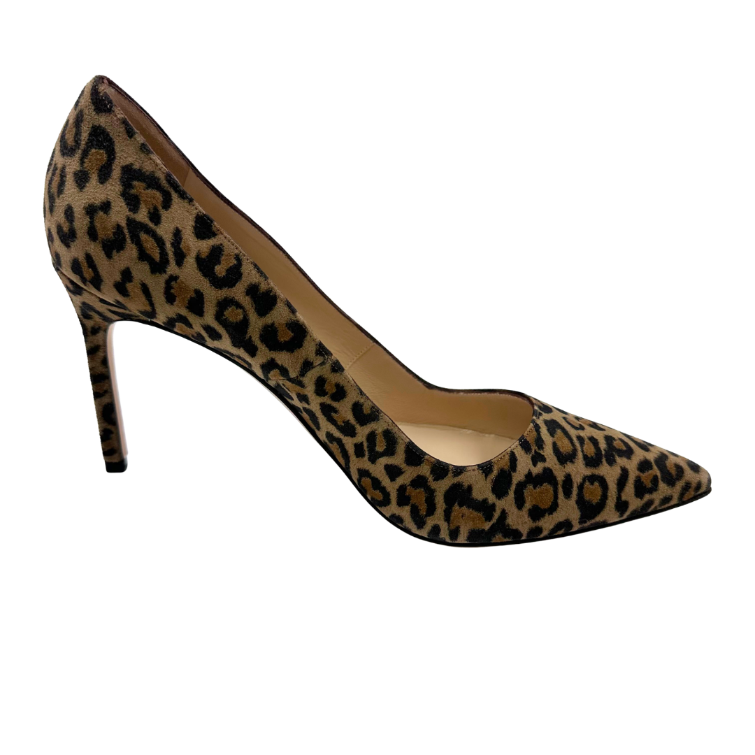 Manolo Blahnik 9.5 39.5 Tan/Cheetah Heels