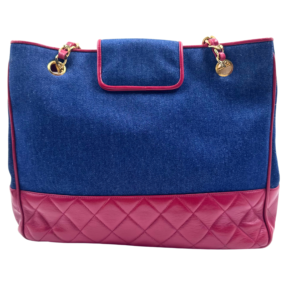 Chanel Denim Chain Tote