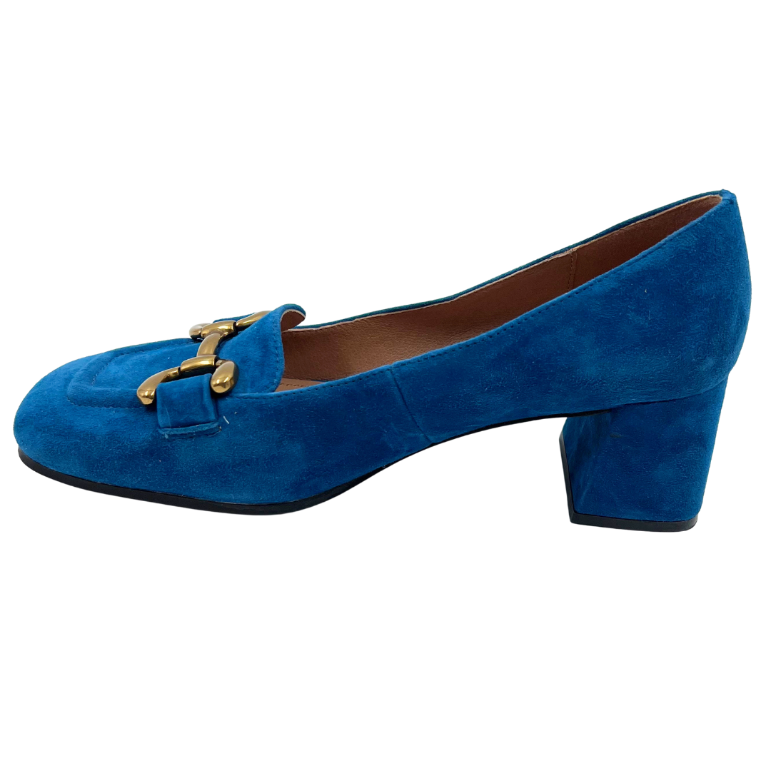 Bibi Lou 40 Turqouise Suede Pumps