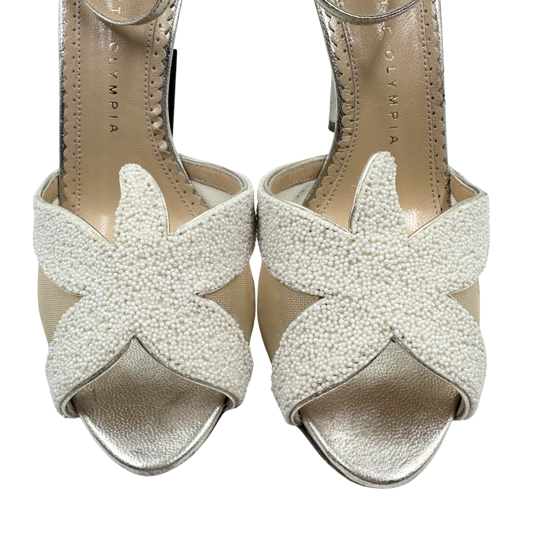 Charlotte Olympia 37.5 Cream Heels
