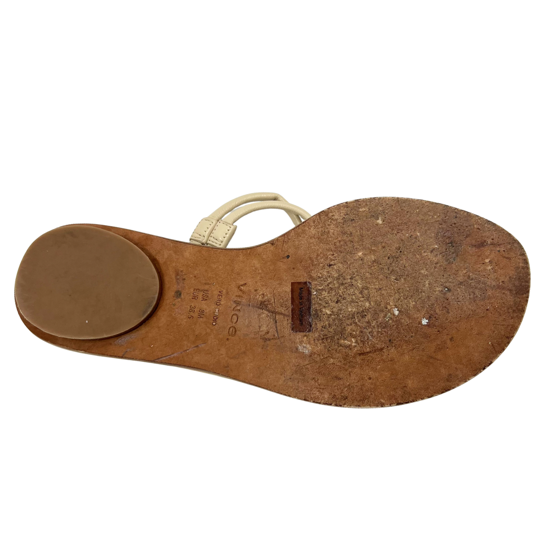 Vince 8 beige/gold Leather Sandals