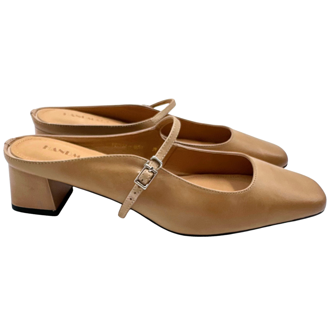 Handmade 8 Tan Leather Mules