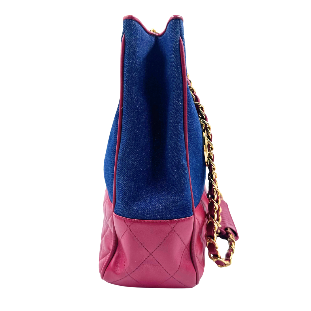 Chanel Denim Chain Tote