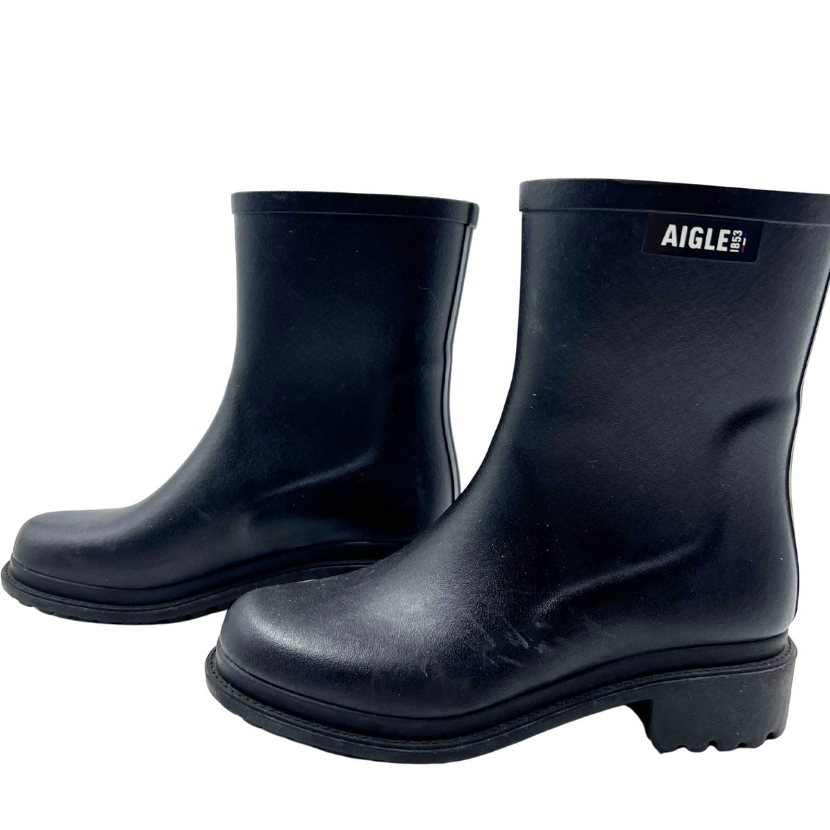 Aigle 7 37 Black Rubber Booties