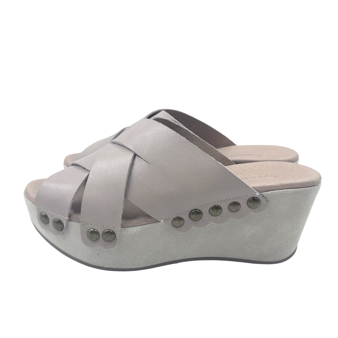 Chocolat Blu 8 Taupe Leather Slides