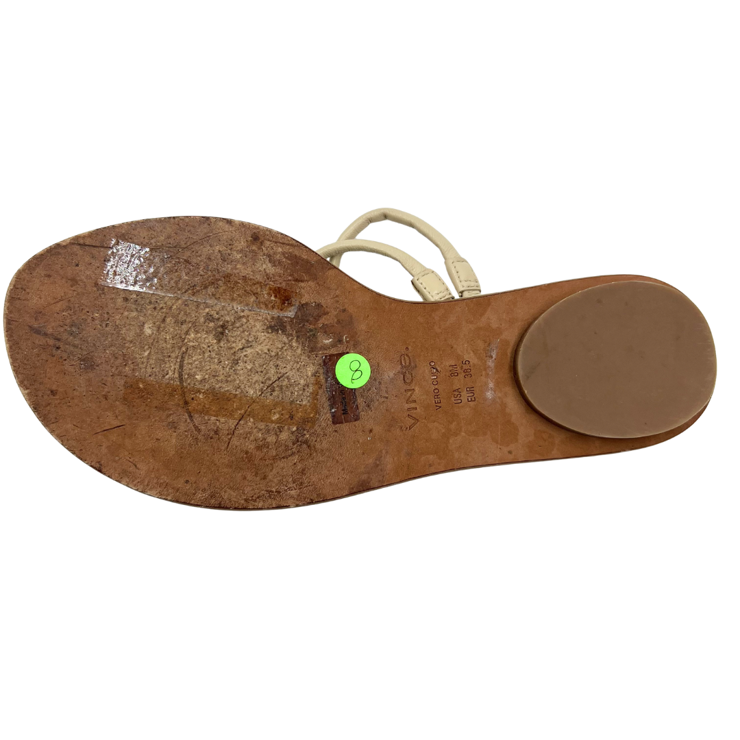 Vince 8 beige/gold Leather Sandals