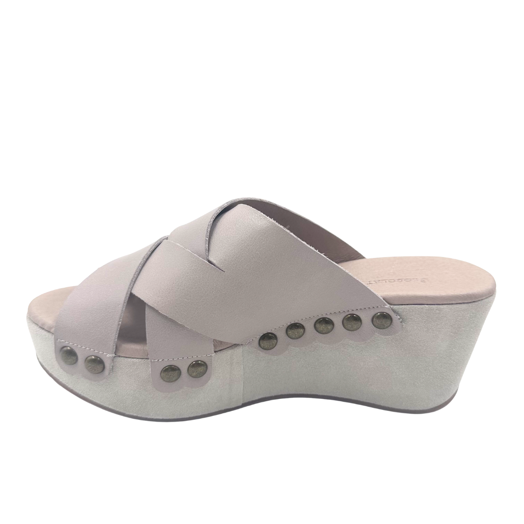 Chocolat Blu 8 Taupe Leather Slides