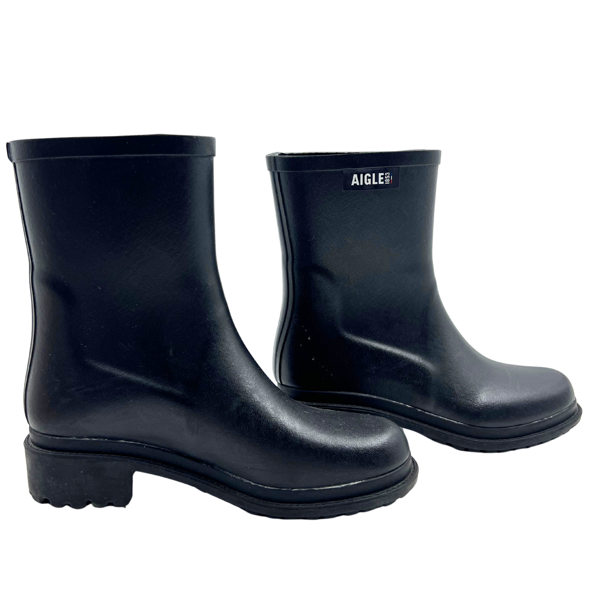 Aigle 7 37 Black Rubber Booties