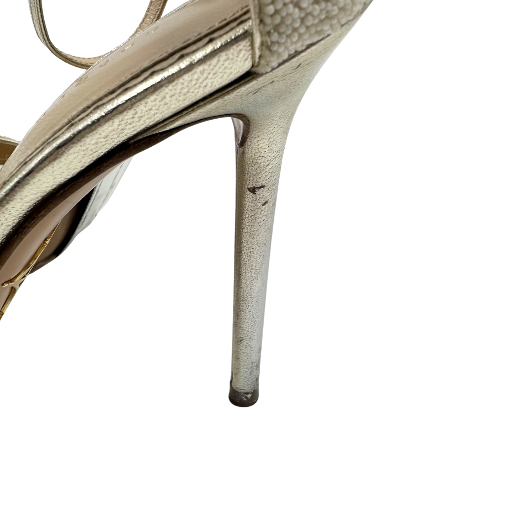Charlotte Olympia 37.5 Cream Heels