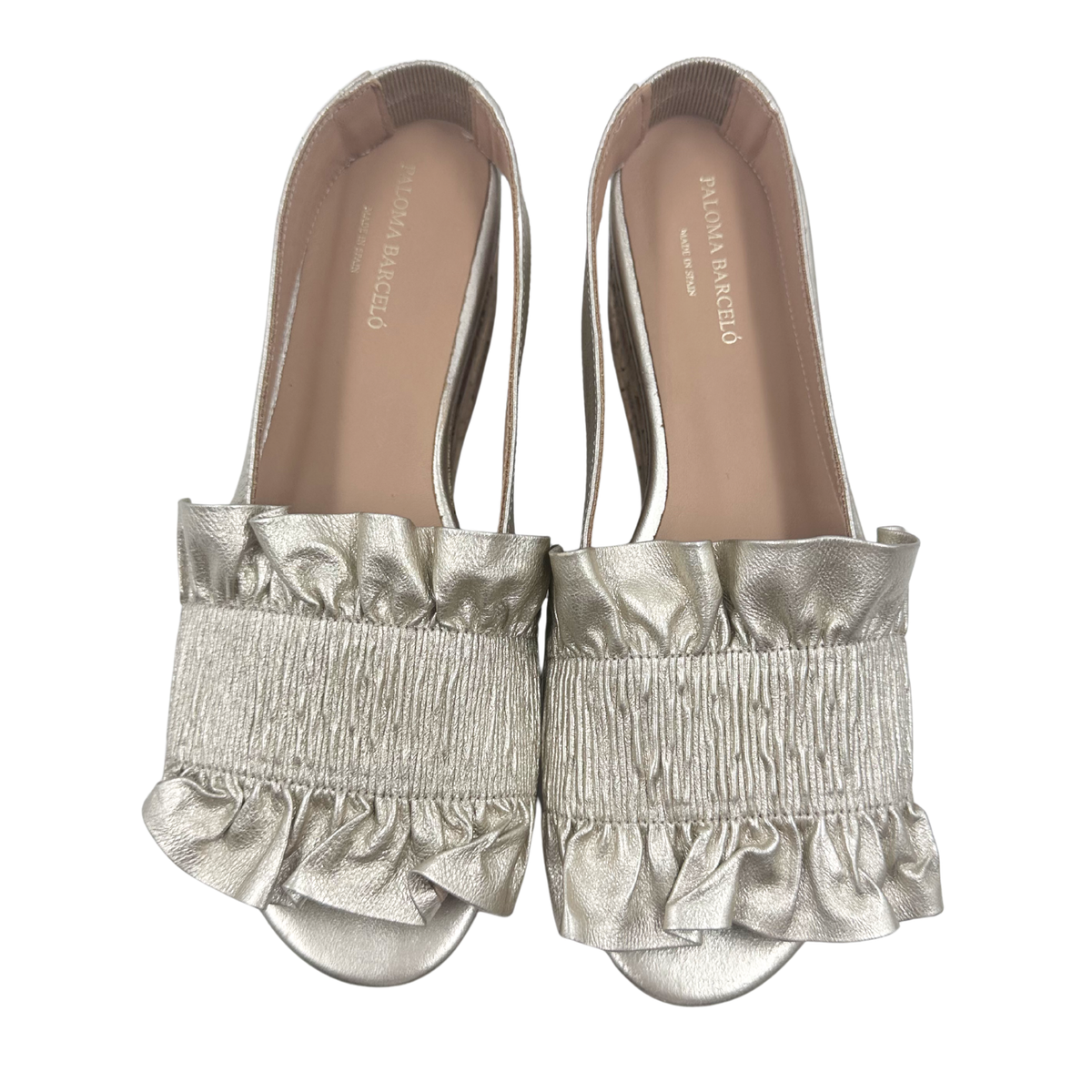 Paloma Barcelo 39 Gold/Tan Platforms