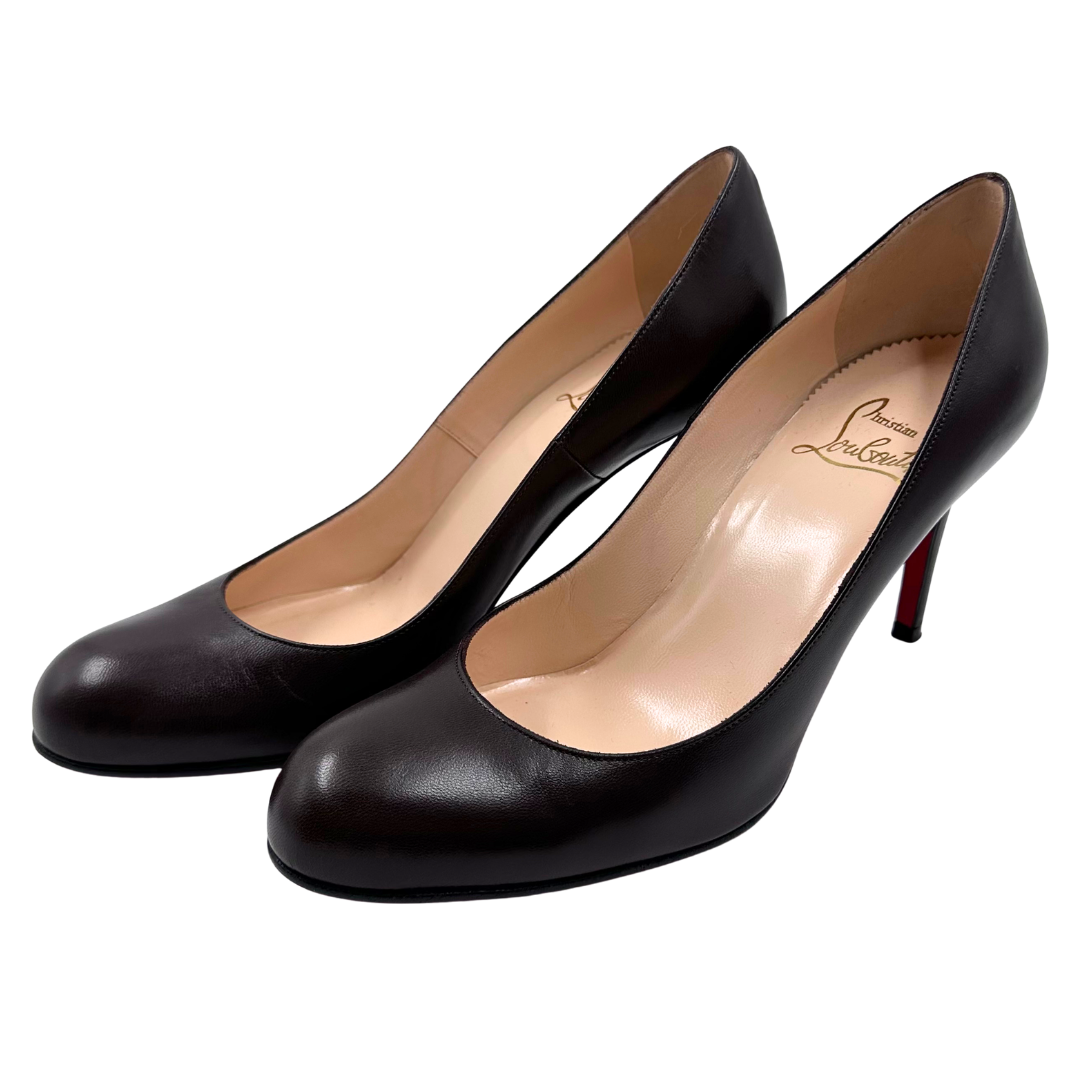 Christian Louboutin 8 39 Brown Leather Heels