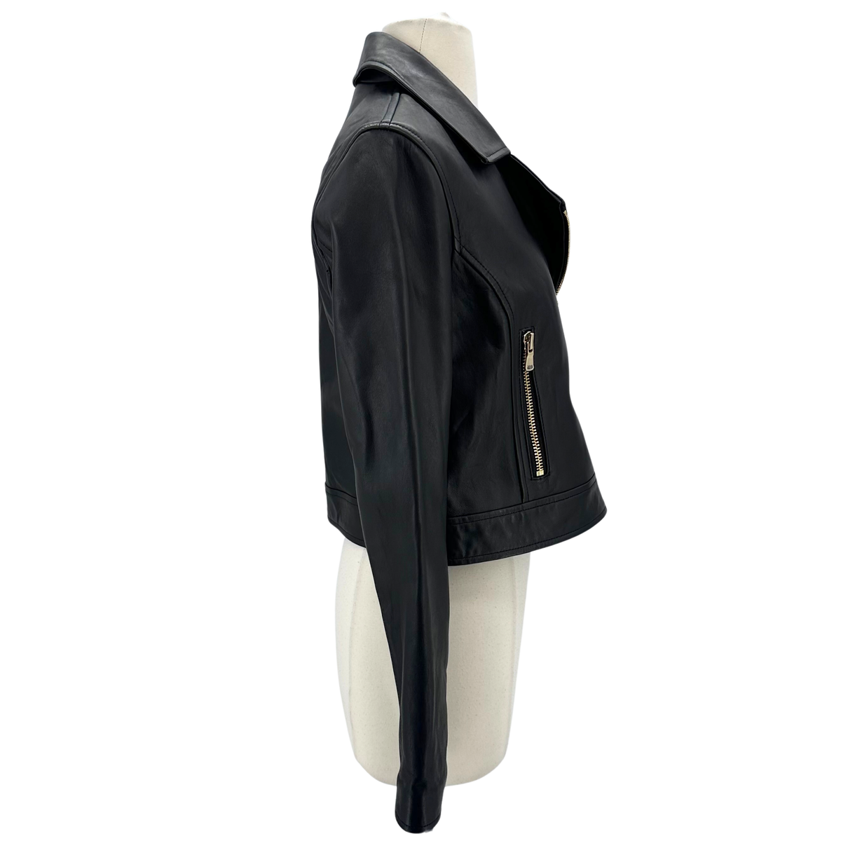 L'Agence Black Leather Jacket
