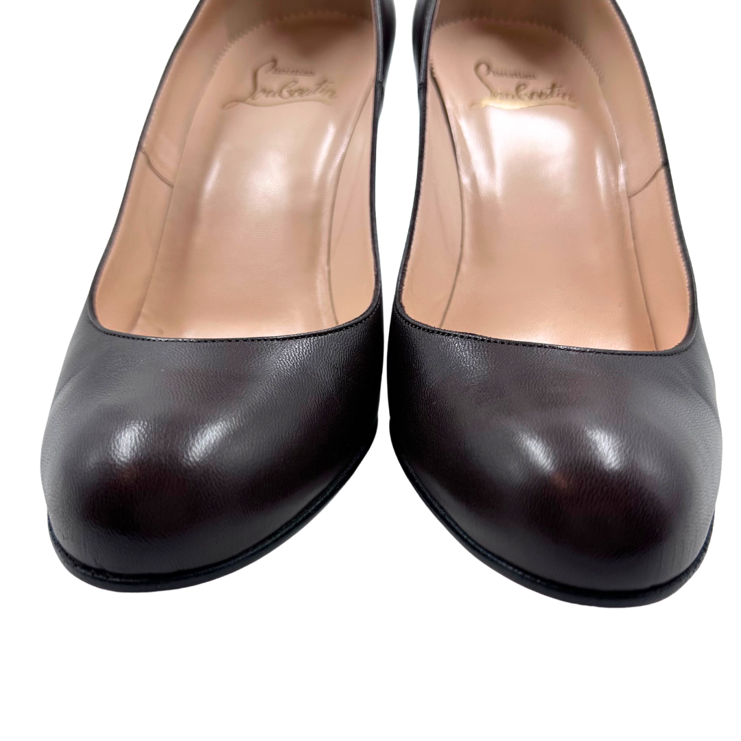 Christian Louboutin 8 39 Brown Leather Heels