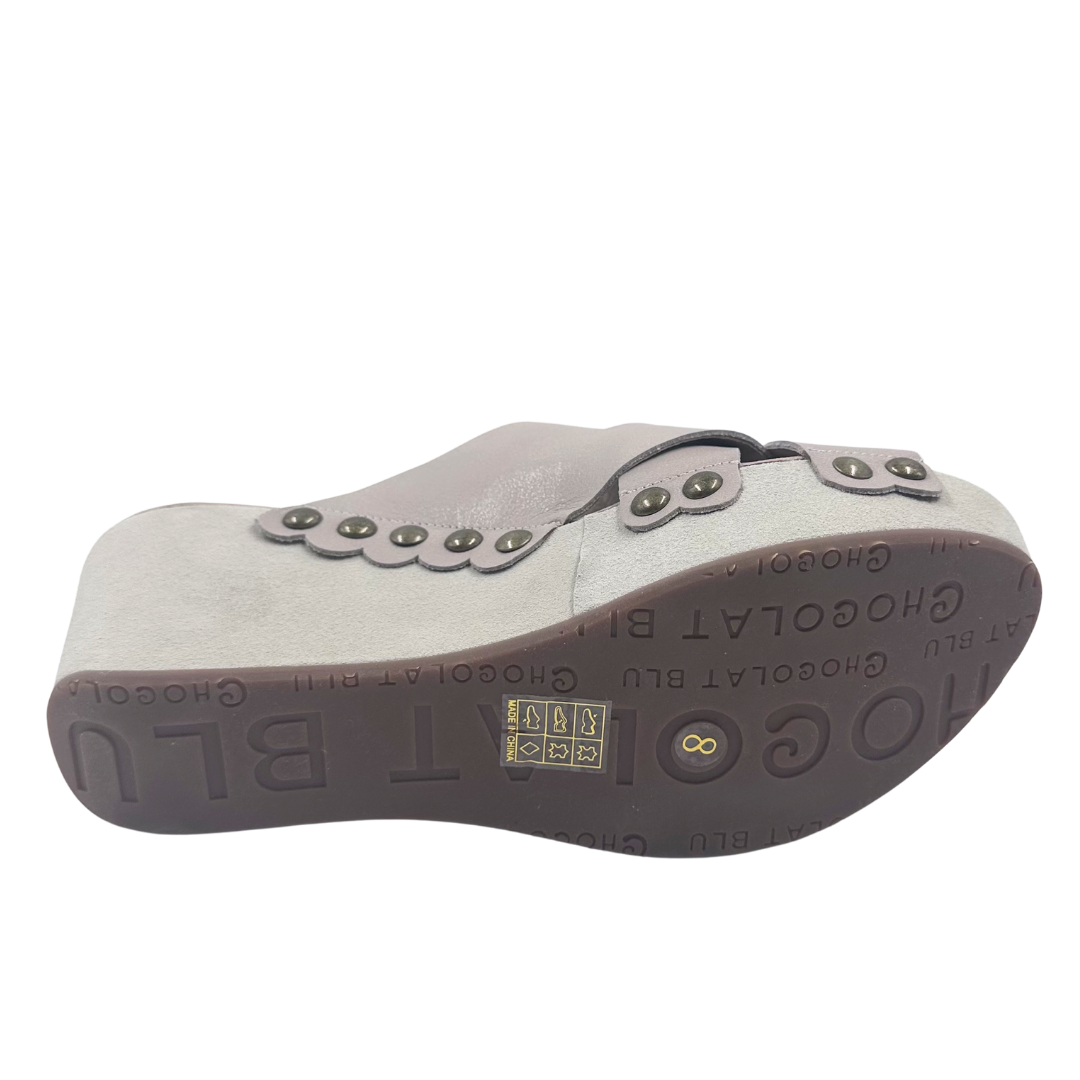 Chocolat Blu 8 Taupe Leather Slides