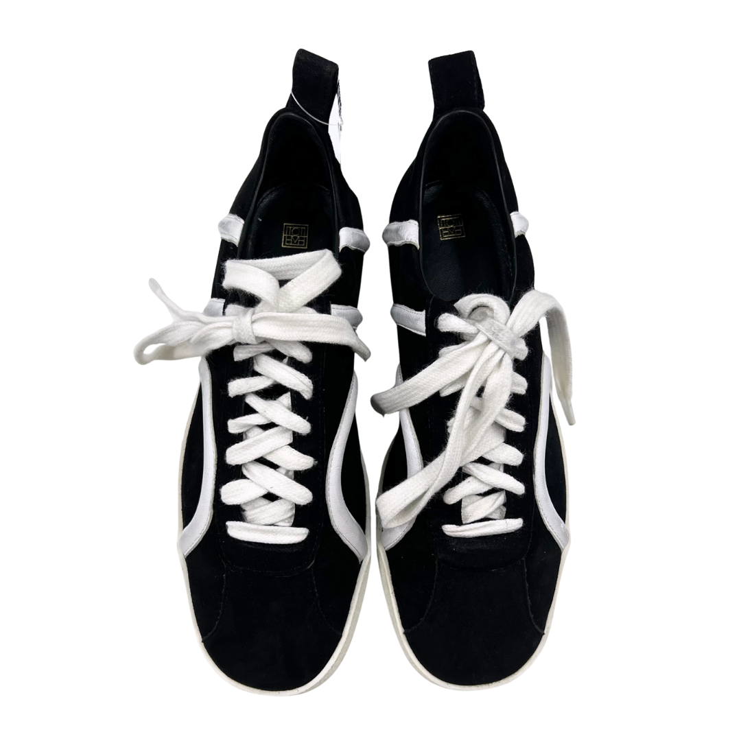 Toteme 6 36 Black/White Suede Sneakers