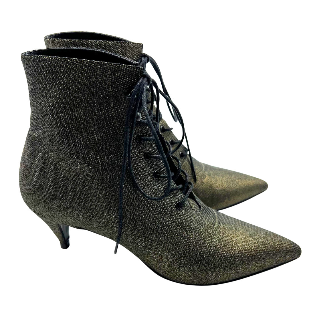 Saint Laurent 7.5 38 Metallic Booties