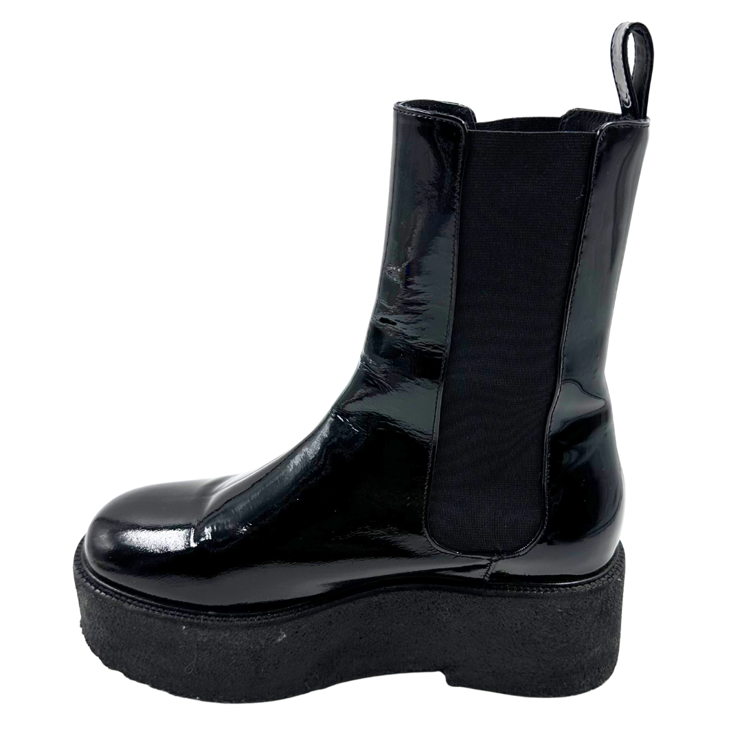 Staud 8 38 Black Patent Leather Boots