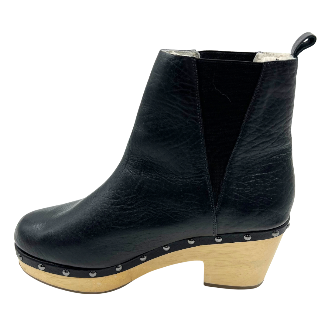 the odells 9 40 Black/Tan Leather Clogs