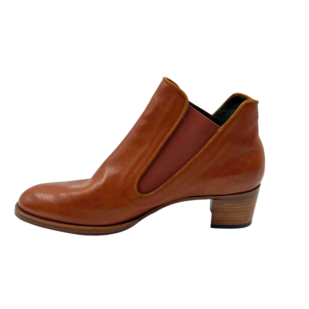 Sarah Flint Cognac Booties