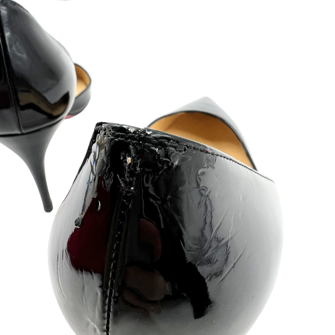 Christian Louboutin 7 38 Black Patent Leather D'Orsay