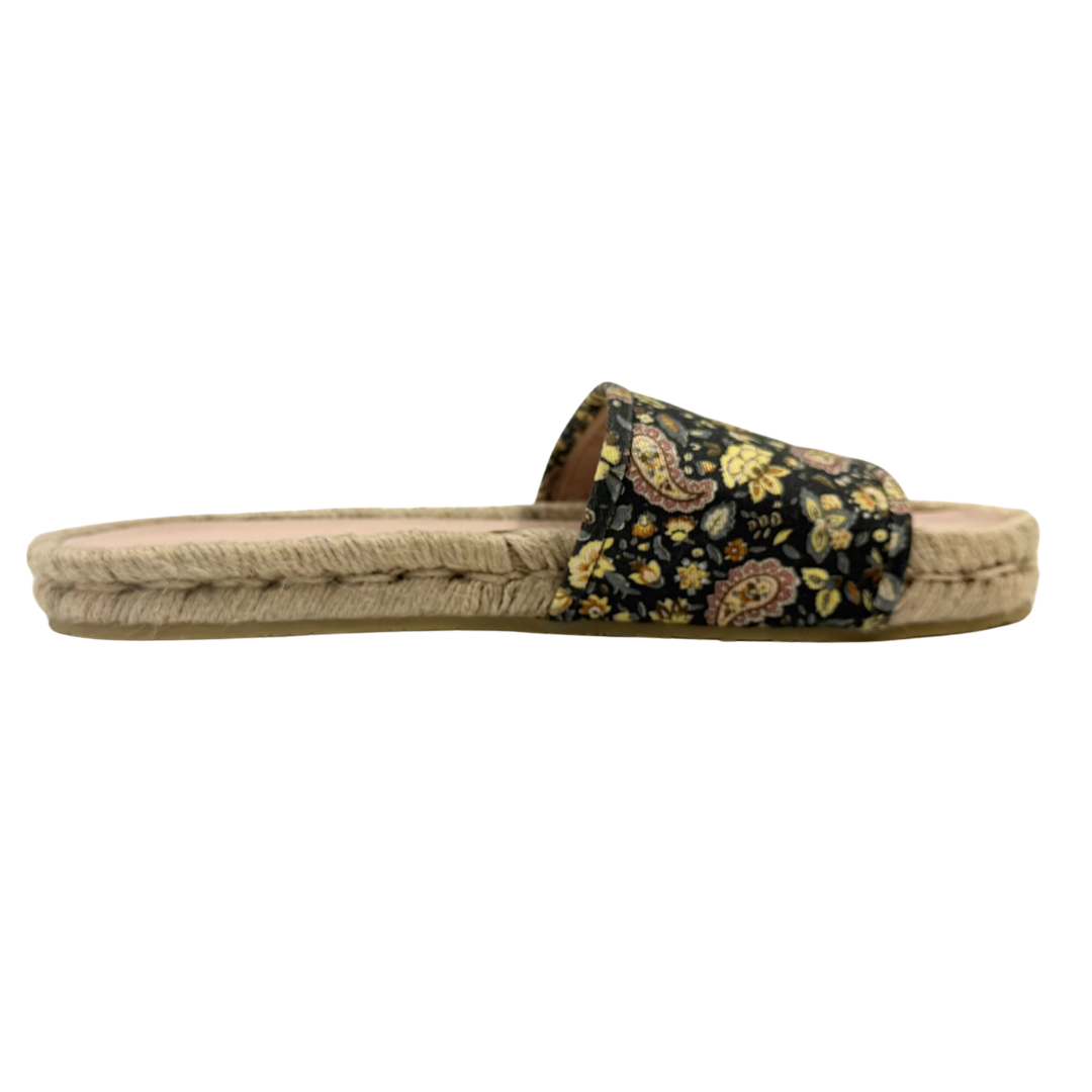 Etro 9 40 Charcoal Floral Slides