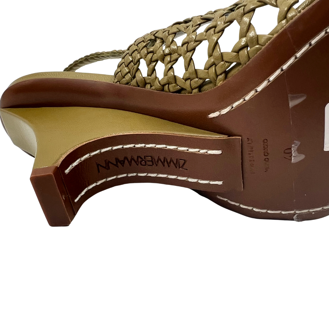 Zimmermann 40 Brown Leather Slingbacks