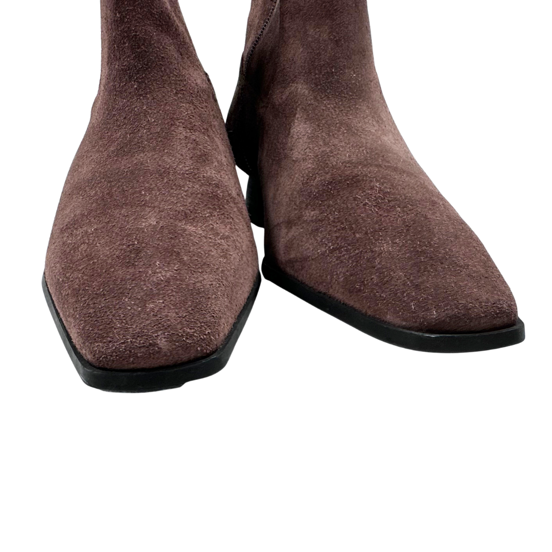 Schutz 8 Brown Suede Booties