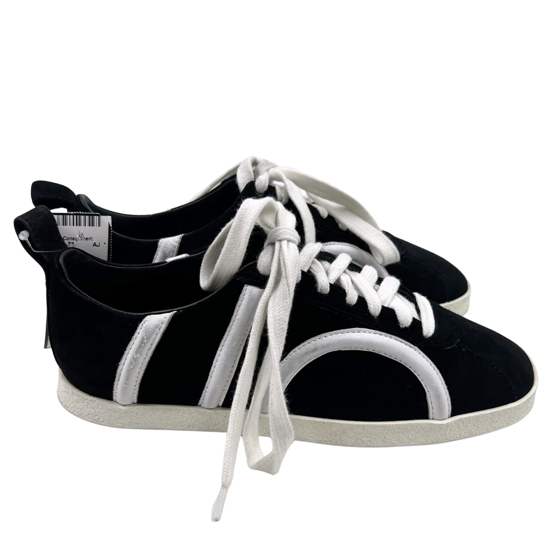 Toteme 6 36 Black/White Suede Sneakers