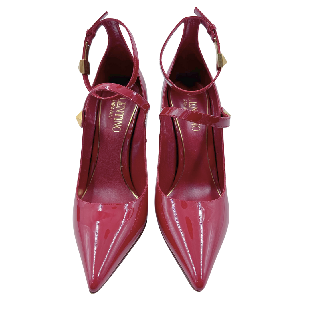 Valentino 10 40.5 Red Patent Leather Heels