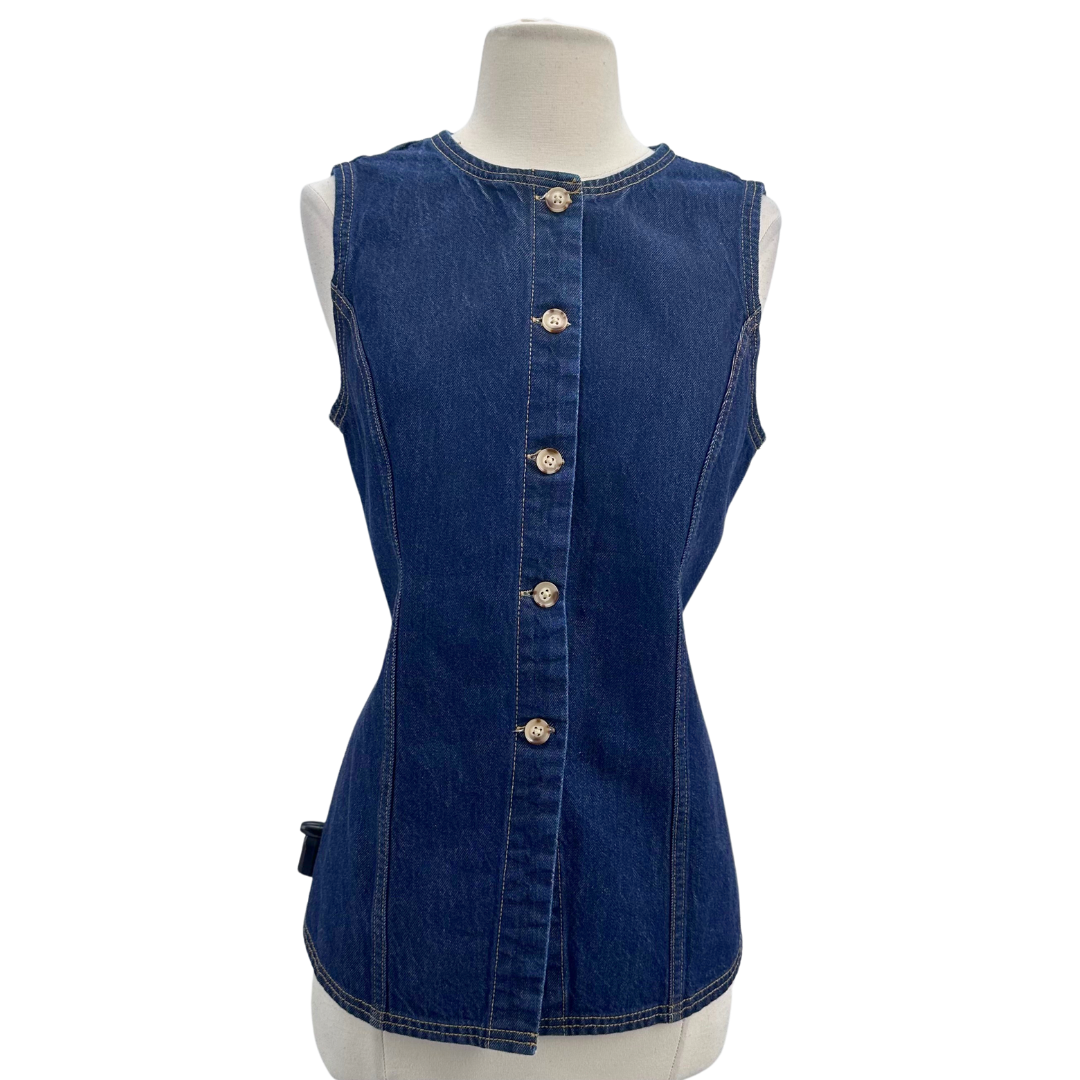 Abercrombie + Fitch Dark Wash Vest