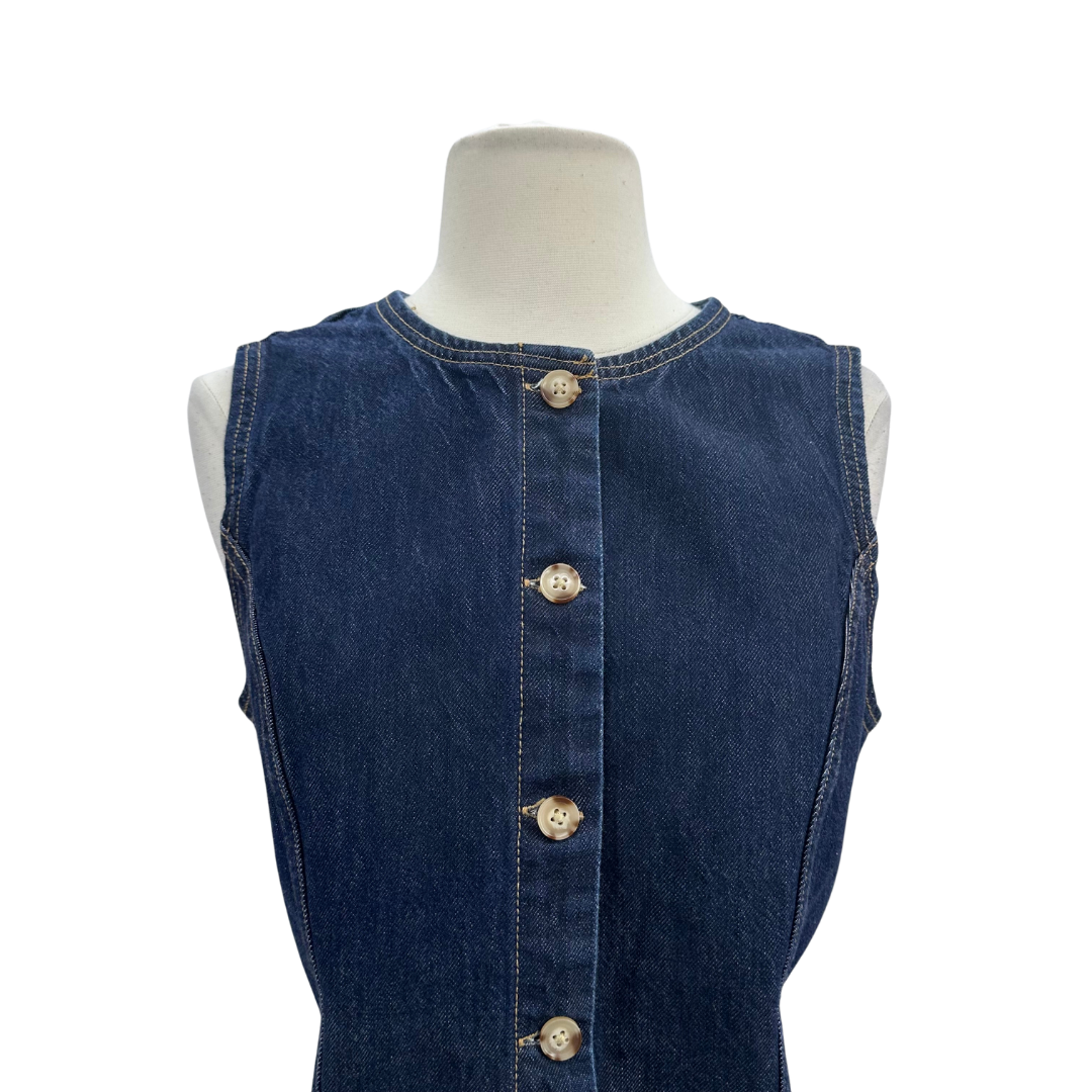 Abercrombie + Fitch Dark Wash Vest