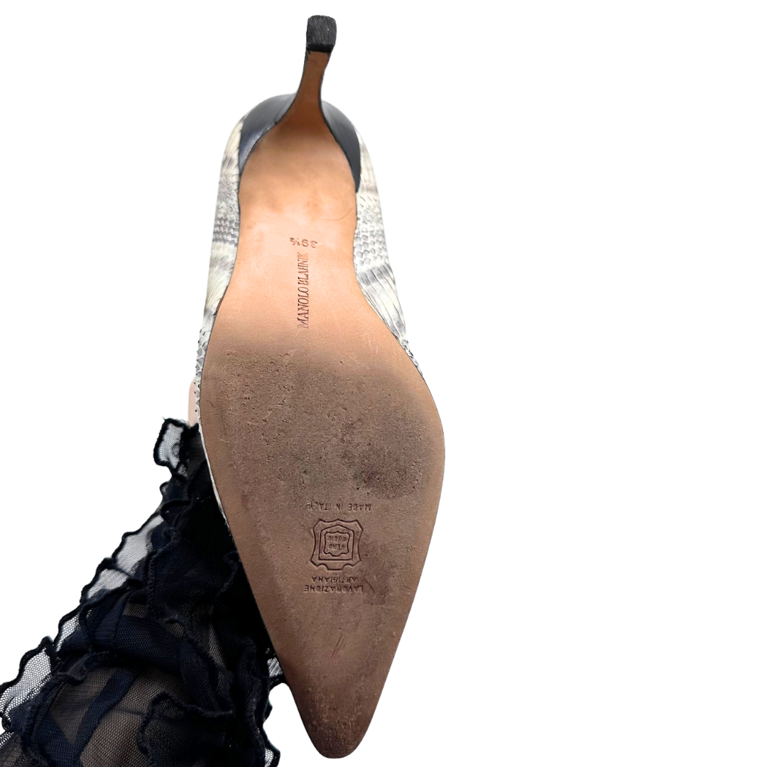 Manolo Blahnik 39.5 Cream Boots