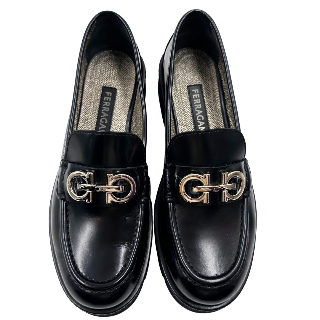 Salvatore Ferragamo 8.5 Black Leather Booties