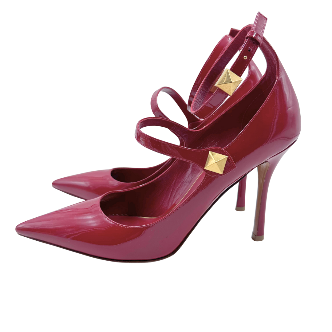 Valentino 10 40.5 Red Patent Leather Heels