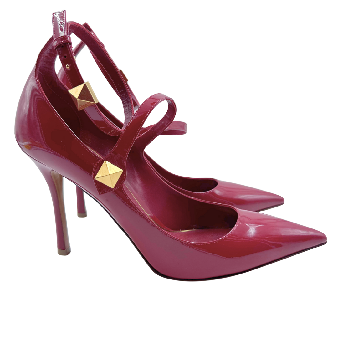 Valentino 10 40.5 Red Patent Leather Heels